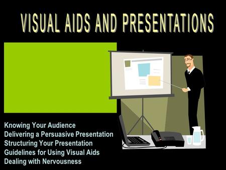 Knowing Your Audience Delivering a Persuasive Presentation Structuring Your Presentation Guidelines for Using Visual Aids Dealing with Nervousness.