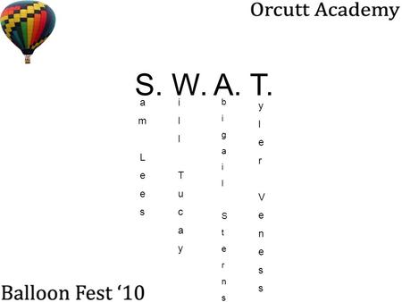 S. W. A. T. amLeesamLees illTucayillTucay bigailSternsbigailSterns ylerVenessylerVeness.