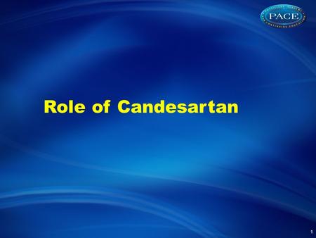 1 Role of Candesartan. Antagonist: AT 1 receptor interaction Losartan Candesartan Rapid dissociation Slow dissociation Lower affinity High affinity Re-association.