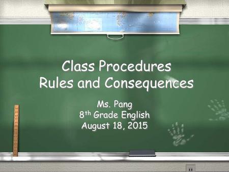 Class Procedures Rules and Consequences