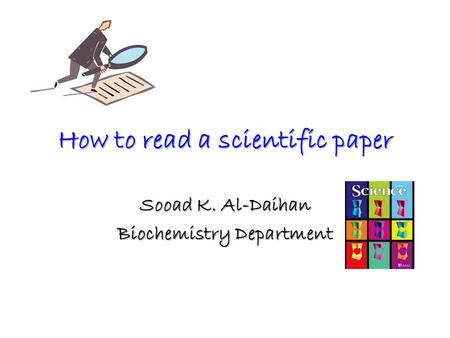 How to read a scientific paper