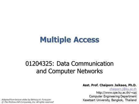 : Data Communication and Computer Networks