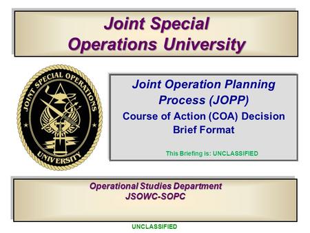 Joint Special Operations University