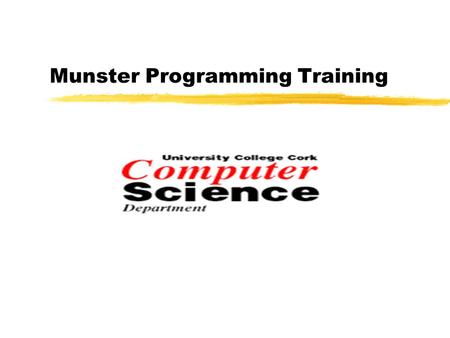 Munster Programming Training