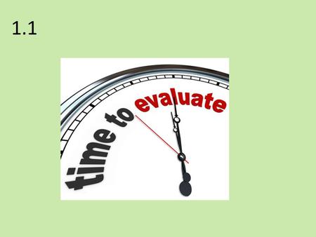 1.1. Standards A1.1.6 Simplify numerical expressions, including those involving radicals and absolute value.