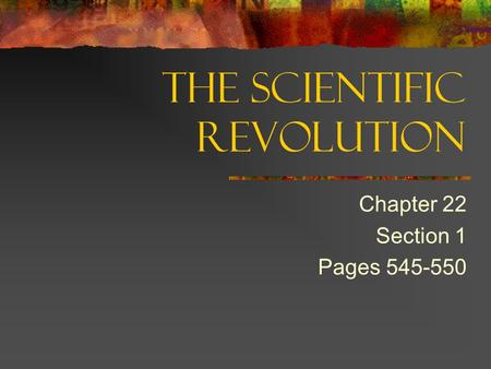 The Scientific Revolution