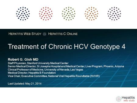 Treatment of Chronic HCV Genotype 4