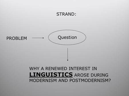 STRAND: Question PROBLEM