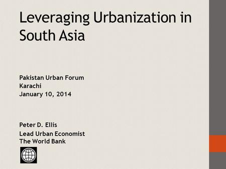 Leveraging Urbanization in South Asia