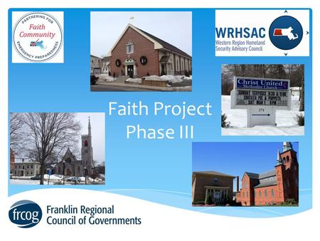 Faith Project Phase III. Emergency Rest Center Guide  Template  Standard operating guidelines  Mutual aid agreement.