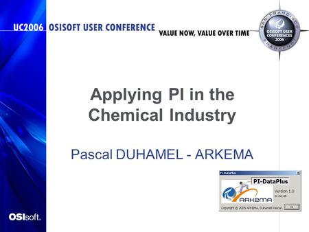 Applying PI in the Chemical Industry