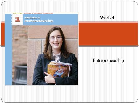 Week 4 Entrepreneurship.