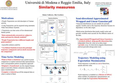 Similarity measuress Laboratory of Image Analysis for Computer Vision and Multimedia  Università di Modena e Reggio Emilia,