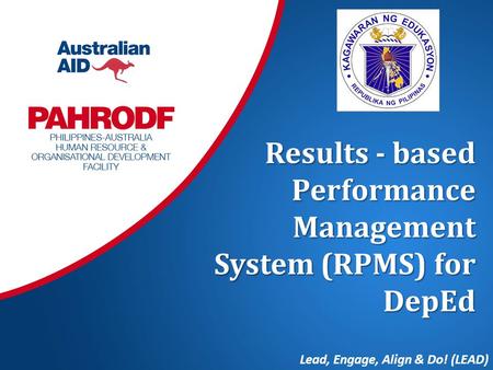 Results - based Performance Management System (RPMS) for DepEd