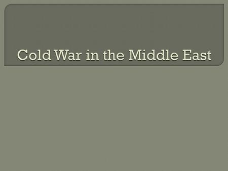  In the 1970s and 1980s, the Soviet Union and the US were faced new types of conflict that emerged out of their efforts to stop the spread of democracy/capitalism.