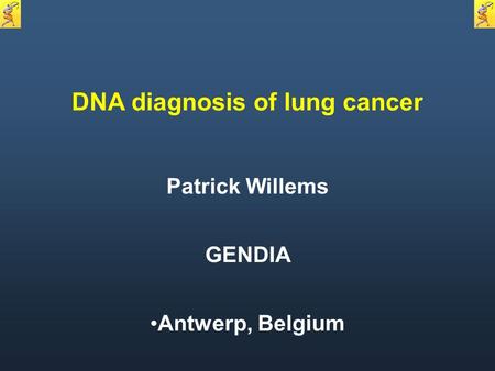 DNA diagnosis of lung cancer