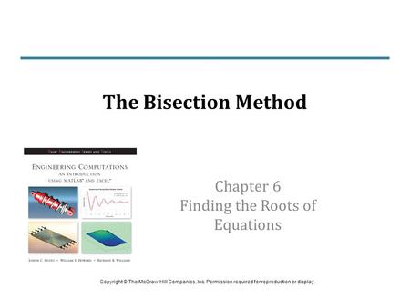 Chapter 6 Finding the Roots of Equations