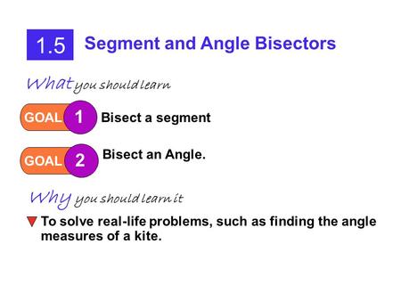 1.5 What you should learn Why you should learn it