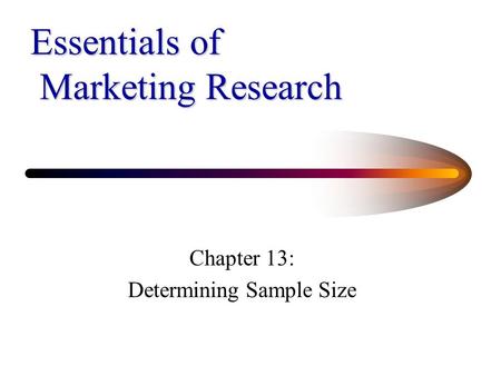 Essentials of Marketing Research