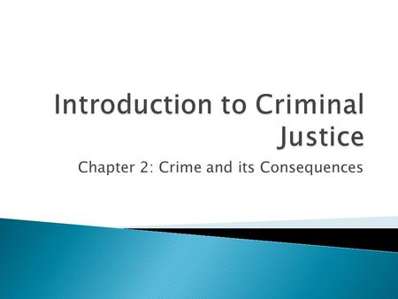 Introduction to Criminal Justice