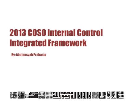 Introduction In 1992, the Committee Of Sponsoring Organizations of the Treadway Commission (COSO) published Internal Control-Integrated Framework (1992.