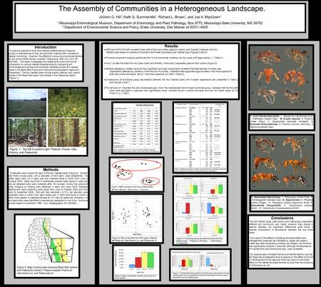 The Assembly of Communities in a Heterogeneous Landscape. JoVonn G. Hill 1, Keith S. Summerville 2, Richard L. Brown 1, and Joe A. MacGown 1 1 Mississippi.