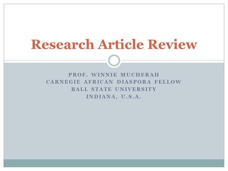 Research Article Review