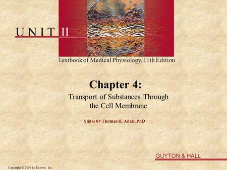 Transport of Substances Through the Cell Membrane