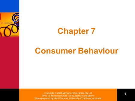 Copyright  2004 McGraw-Hill Australia Pty Ltd PPTs t/a Microeconomics 7/e by Jackson and McIver Slides prepared by Muni Perumal, University of Canberra,