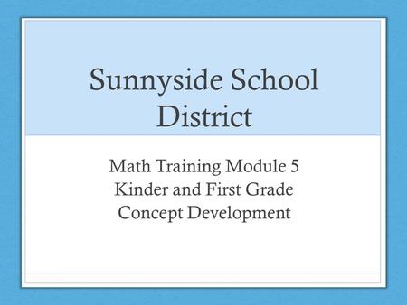 Sunnyside School District