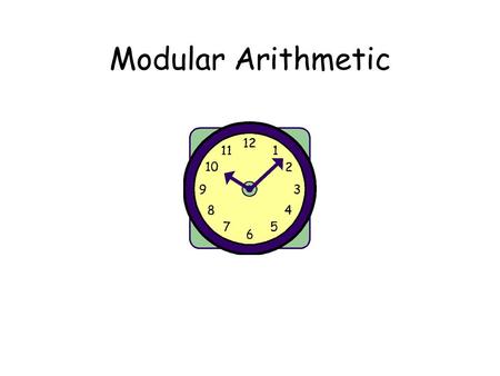 Modular Arithmetic.