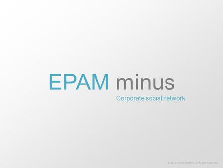 EPAM minus Corporate social network