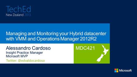 MDC421 Working as Practice Manager for Insight, he is a subject matter expert in cloud, virtualization and management. He has.