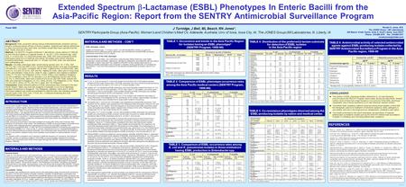 E. coli, K. pneumoniae and P. mirabilis accounted for more than 25% of all bacterial samples isolated from the Asian-Pacific region. The ESBL phenotype.