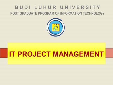 POST GRADUATE PROGRAM OF INFORMATION TECHNOLOGY