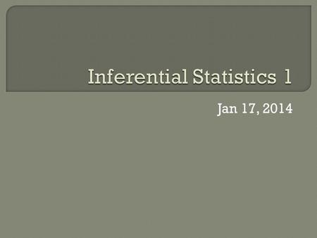 Jan 17, 2014.  Hypothesis, Null hypothesis Research question Null is the hypothesis of “no relationship”  Normal Distribution Bell curve Standard normal.