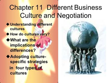 Chapter 11 Different Business Culture and Negotiation