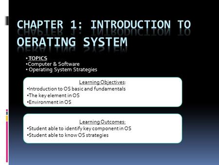 Chapter 1: Introduction to oerating system