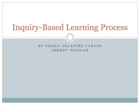 Inquiry-Based Learning Process