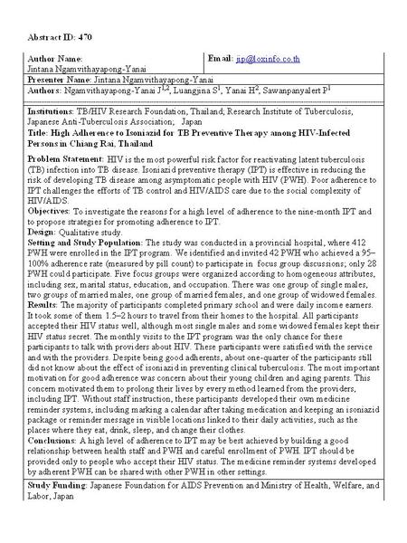 Abbreviations: FGD = Focus Group Discussion INH = Isoniazid IPT = Isoniazid Preventive Therapy for TB PWH = People with HIV-infection DOT = Directly observed.