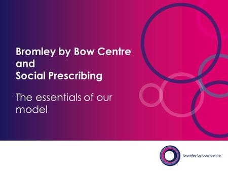 Bromley by Bow Centre and Social Prescribing