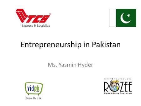 Entrepreneurship in Pakistan