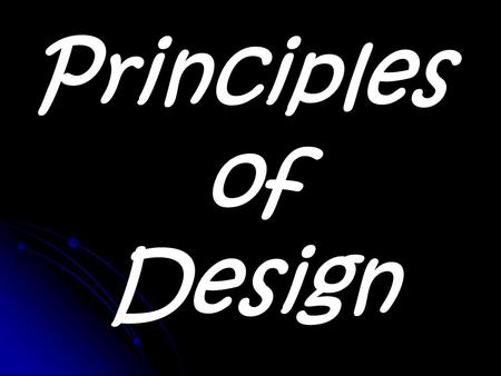 Principles of Design.