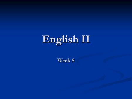 English II Week 8. Monday, 3/2 OBJECTIVES: DOL—Vocab. #2 DOL—Vocab. #2 “Babylon” “Babylon” Review Worksheet Review Worksheet Quiz Quiz VIDEO VIDEO I AM.