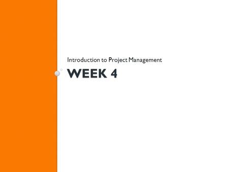 Introduction to Project Management