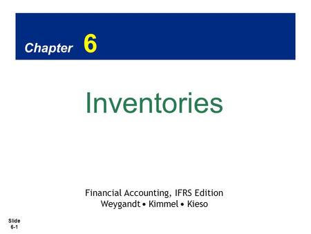 Financial Accounting, IFRS Edition