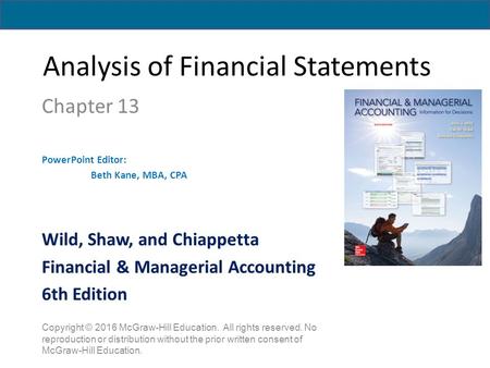 Analysis of Financial Statements