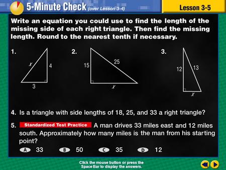 Transparency 5 Click the mouse button or press the Space Bar to display the answers.