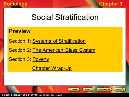 Social Stratification