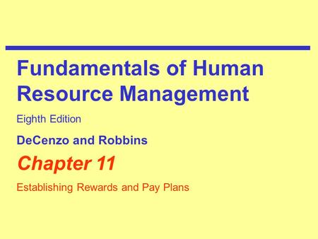 Fundamentals of Human Resource Management